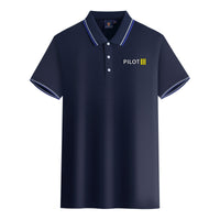 Thumbnail for Pilot & Stripes (3 Lines) Designed Stylish Polo T-Shirts