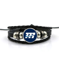 Thumbnail for Super Boeing 777 Designed Leather Bracelets