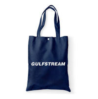 Thumbnail for Gulfstream & Text Designed Tote Bags