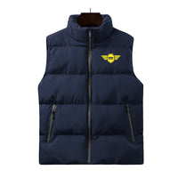 Thumbnail for Born To Fly & Badge Designed Puffy Vests