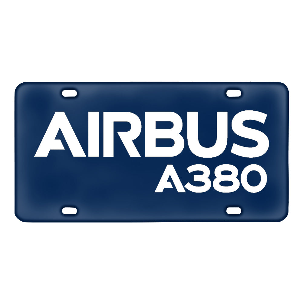 Airbus A380 & Text Designed Metal (License) Plates