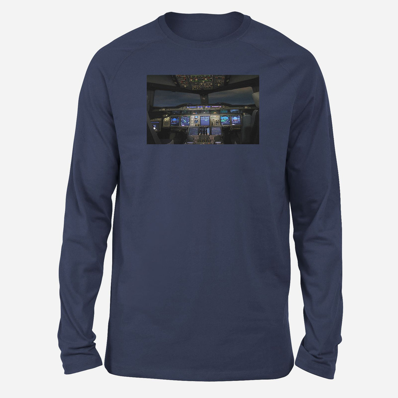 Airbus A380 Cockpit Designed Long-Sleeve T-Shirts