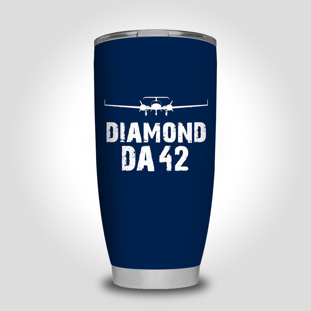Diamond DA42 & Plane Designed Tumbler Travel Mugs