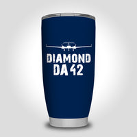 Thumbnail for Diamond DA42 & Plane Designed Tumbler Travel Mugs