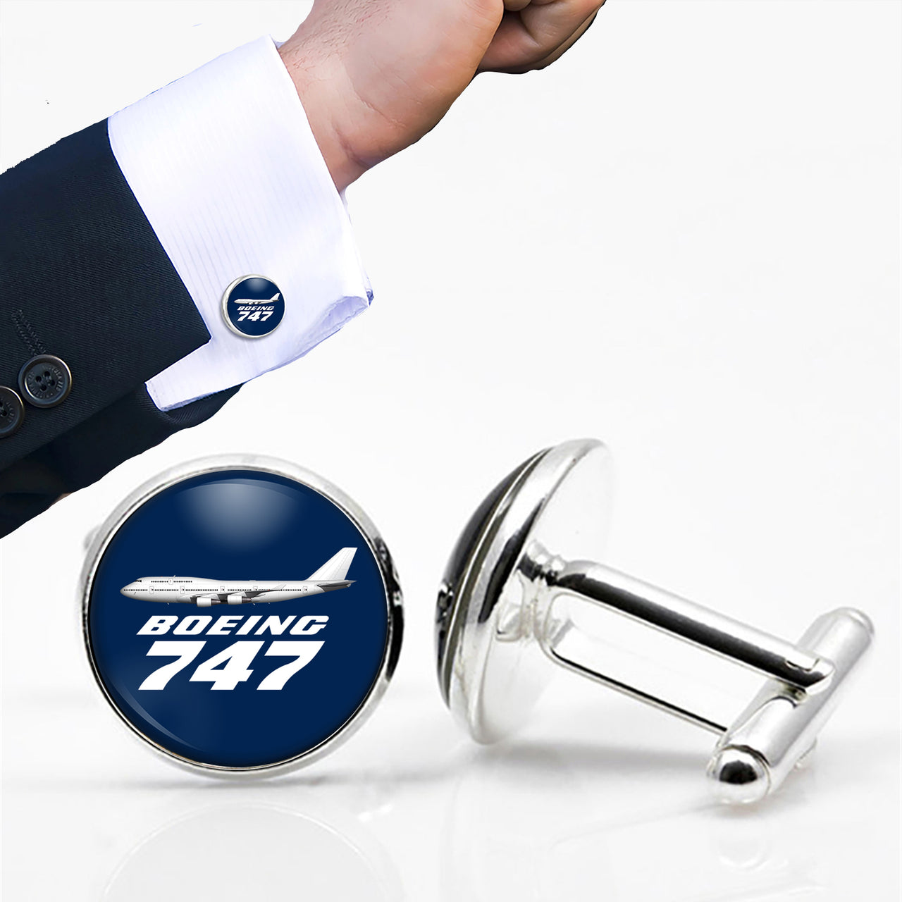 The Boeing 747 Designed Cuff Links
