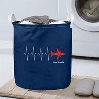 Thumbnail for Aviation Heartbeats Designed Laundry Baskets