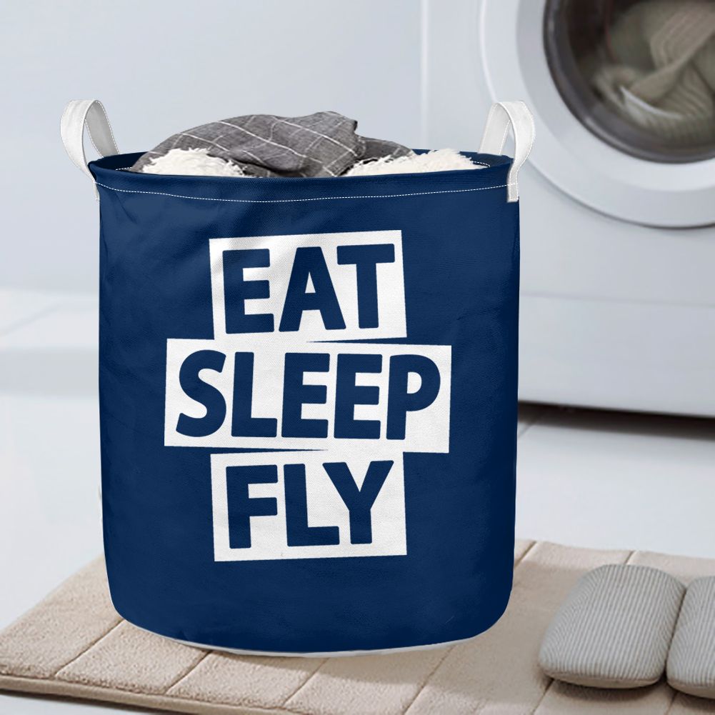 Eat Sleep Fly Designed Laundry Baskets