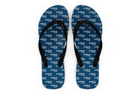 Thumbnail for Airbus A340 & Text Designed Slippers (Flip Flops)