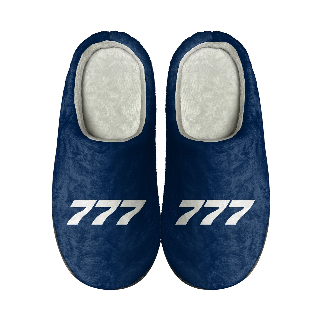 777 Flat Text Designed Cotton Slippers