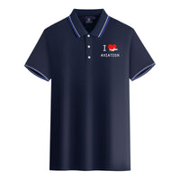 Thumbnail for I Love Aviation Designed Stylish Polo T-Shirts