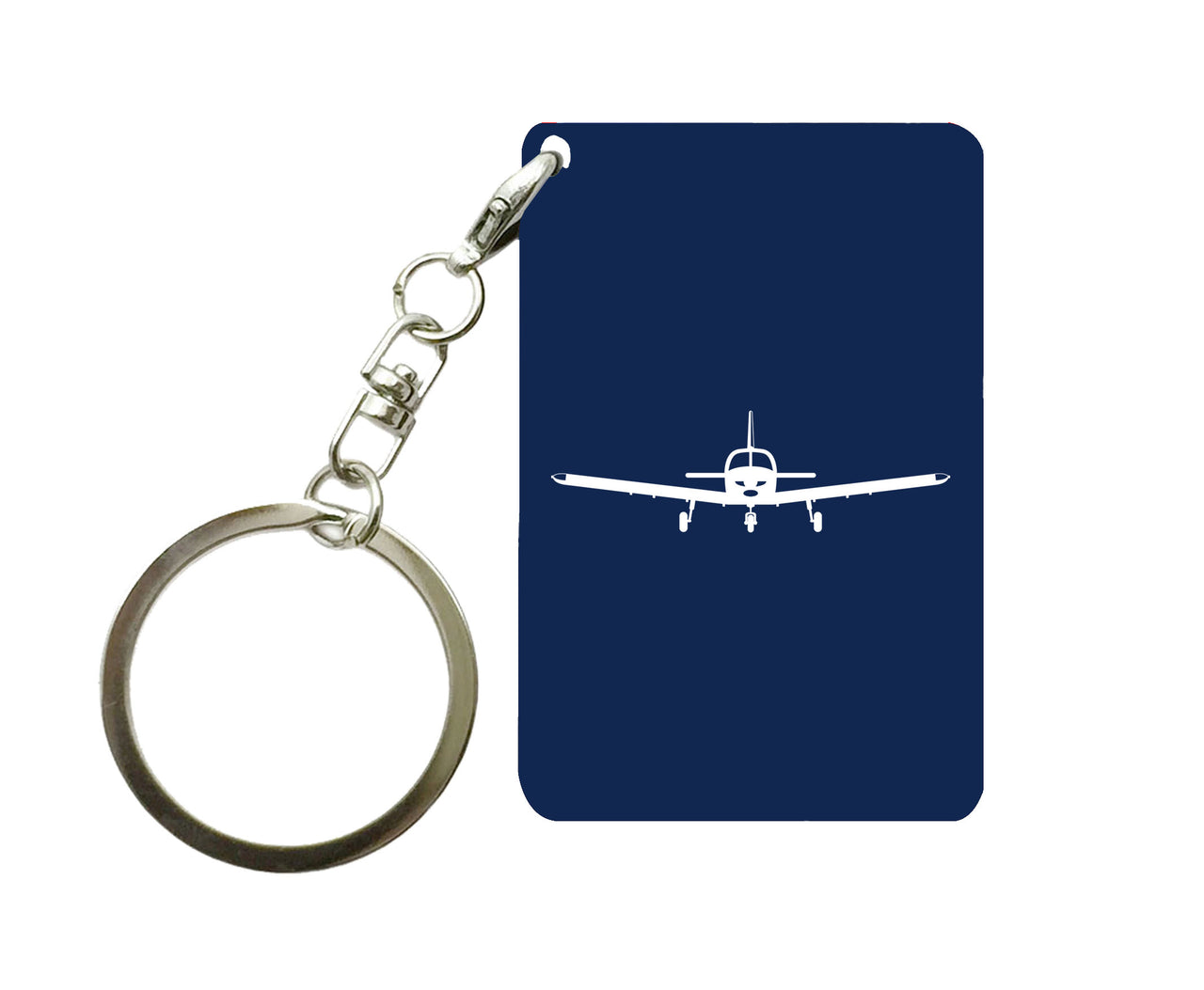 Piper PA28 Silhouette Plane Designed Key Chains