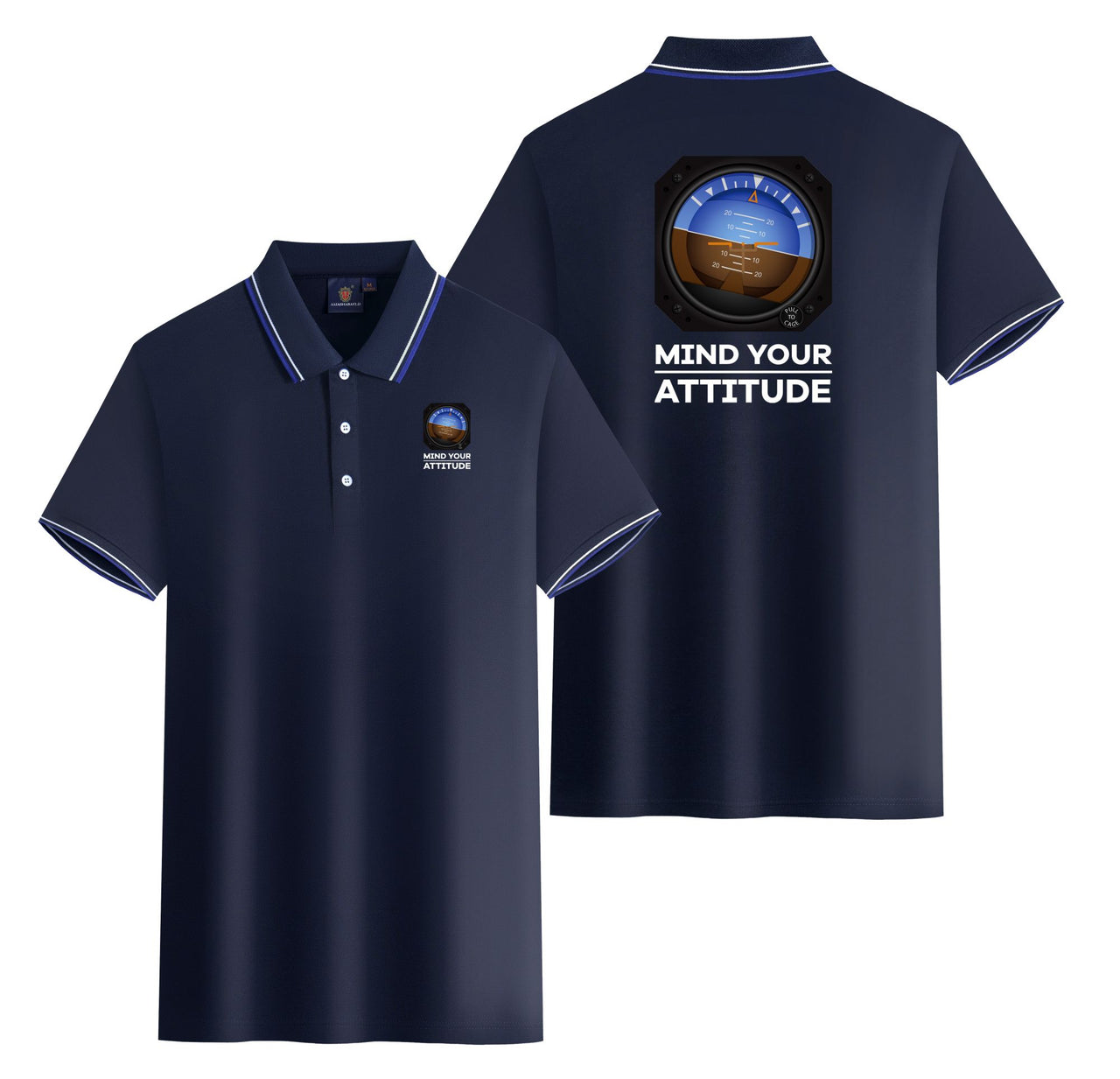 Mind Your Attitude Designed Stylish Polo T-Shirts (Double-Side)