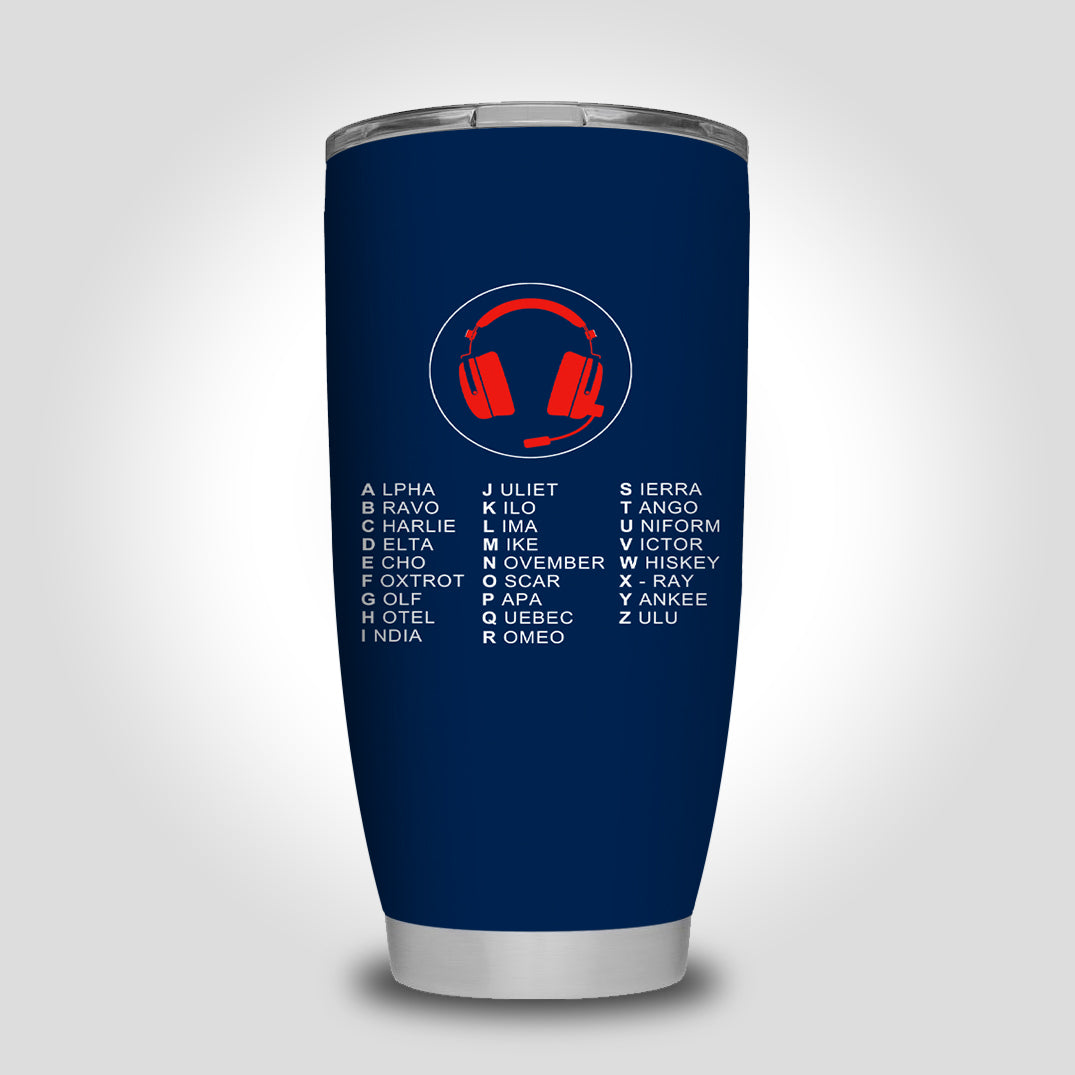 Aviation Alphabet 3 Designed Tumbler Travel Mugs