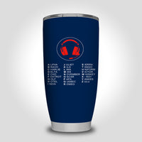 Thumbnail for Aviation Alphabet 3 Designed Tumbler Travel Mugs