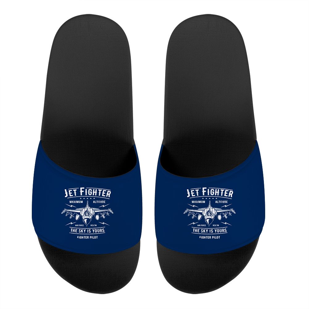 Jet Fighter - The Sky is Yours Designed Sport Slippers