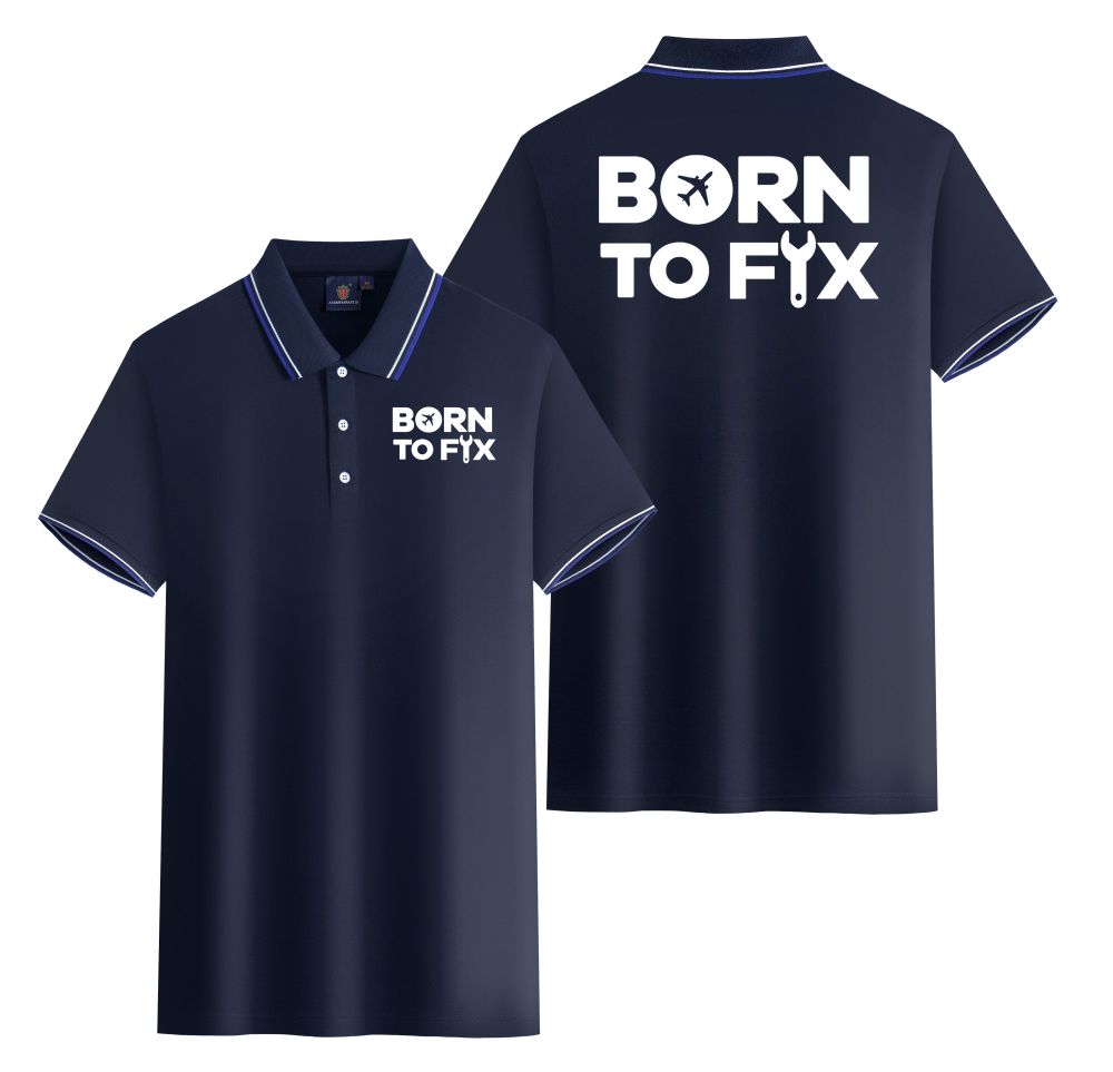 Born To Fix Airplanes Designed Stylish Polo T-Shirts (Double-Side)