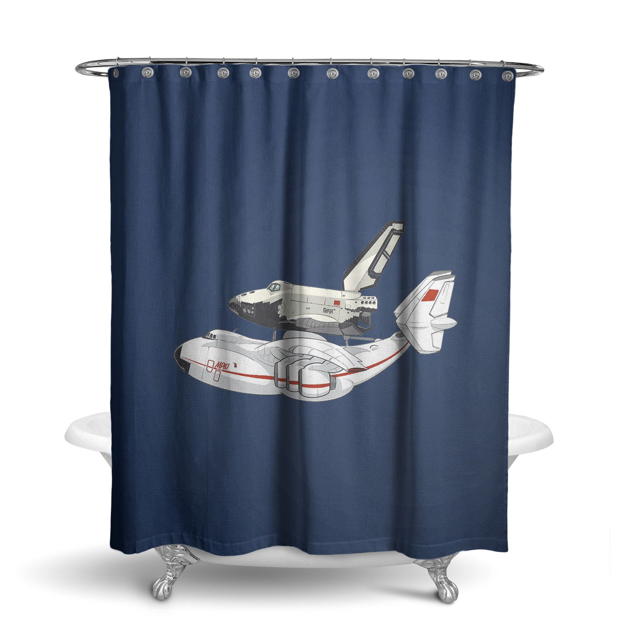 Buran & An-225 Designed Shower Curtains