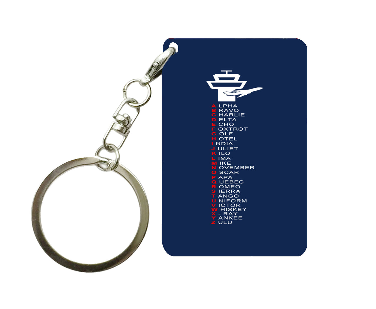 Aviation Alphabet Designed Key Chains