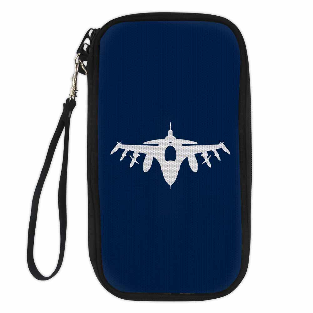 Fighter Jet 16 Silhouette Designed Travel Cases & Wallets