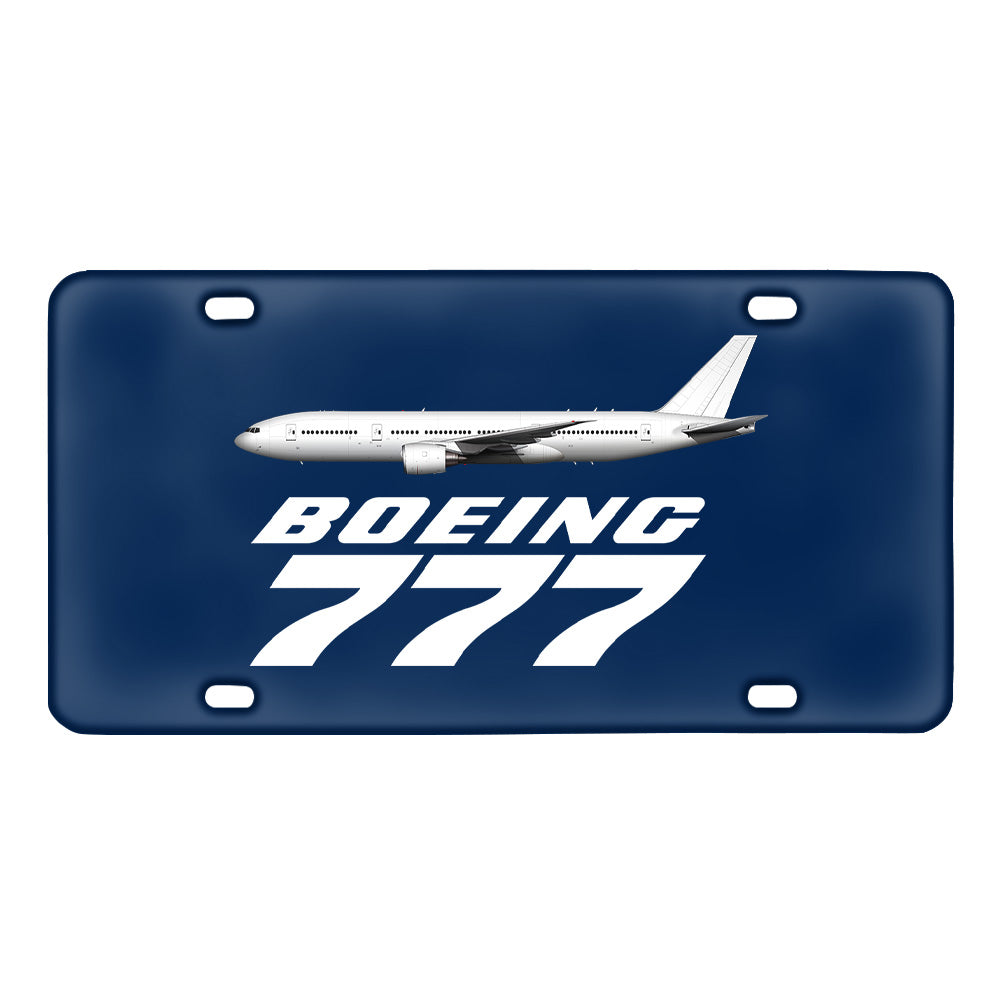 The Boeing 777 Designed Metal (License) Plates