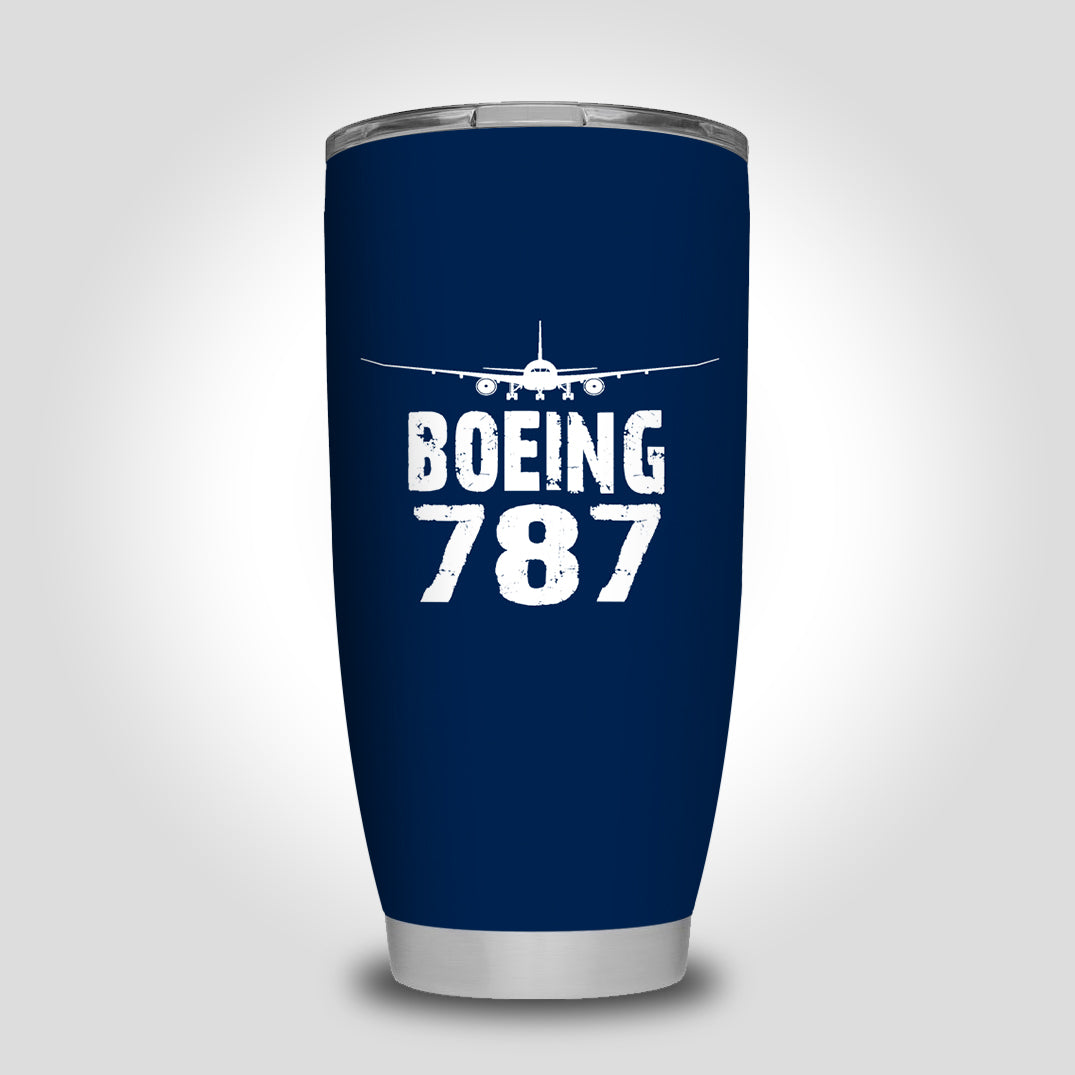 Boeing 787 & Plane Designed Tumbler Travel Mugs