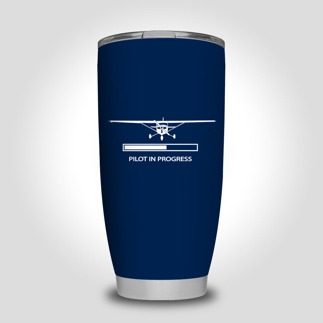 Pilot In Progress (Cessna) Designed Tumbler Travel Mugs