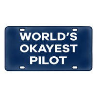 Thumbnail for World's Okayest Pilot Designed Metal (License) Plates
