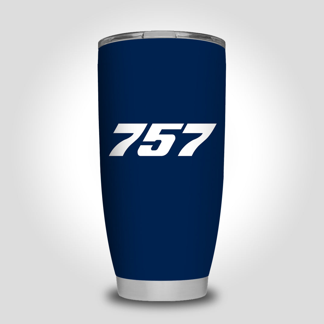 757 Flat Text Designed Tumbler Travel Mugs