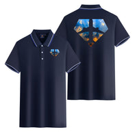Thumbnail for Supermen of The Skies (Sunrise) Designed Stylish Polo T-Shirts (Double-Side)
