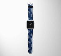 Thumbnail for Super Airbus A350 Designed Leather Apple Watch Straps