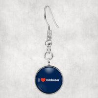 Thumbnail for I Love Embraer Designed Earrings