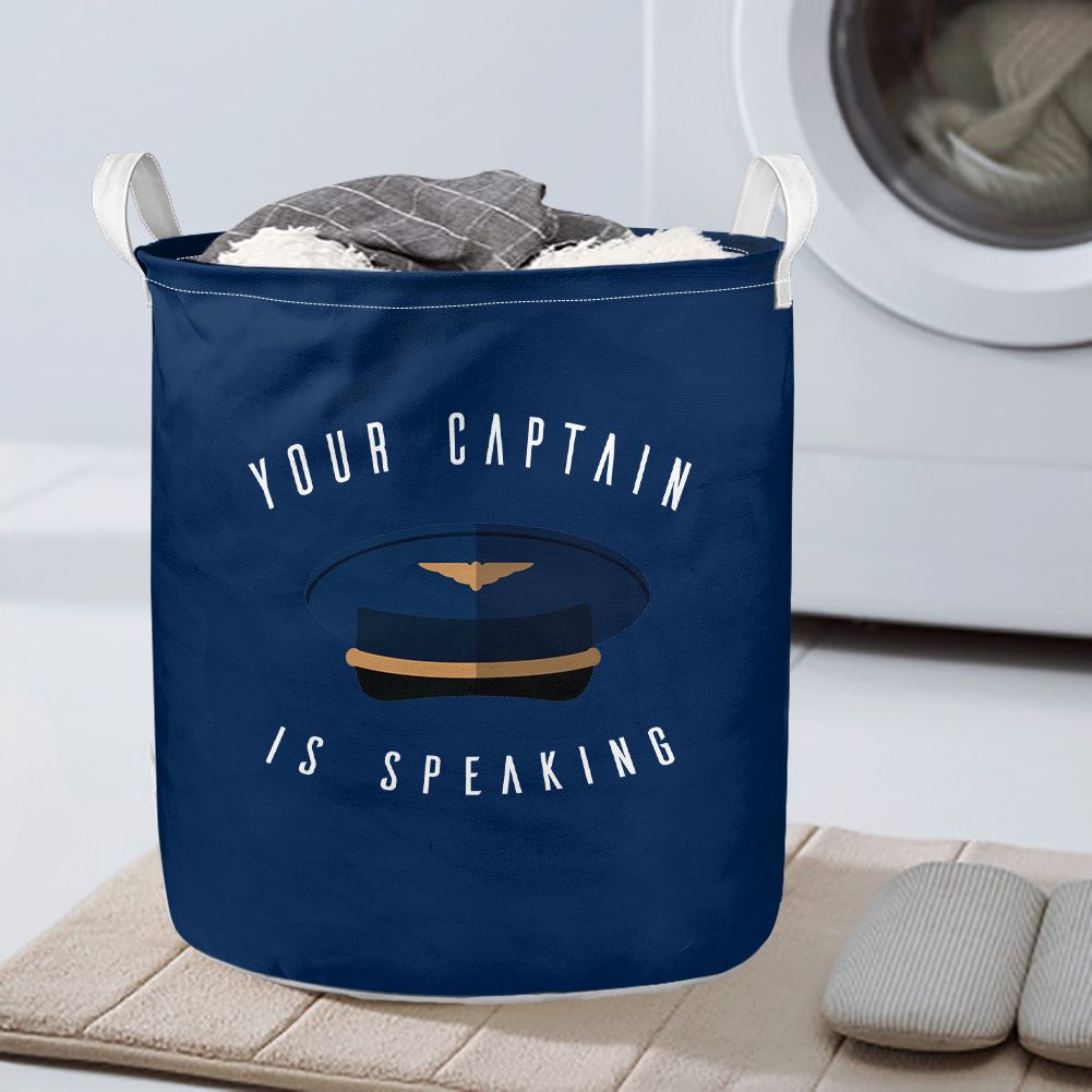 Your Captain Is Speaking Designed Laundry Baskets