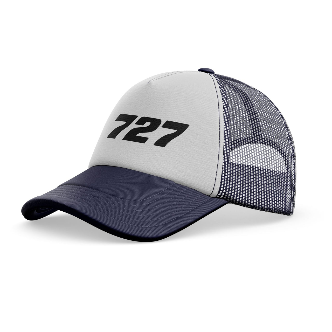 727 Flat Text Designed Trucker Caps & Hats