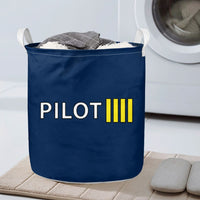 Thumbnail for Pilot & Stripes (4 Lines) Designed Laundry Baskets