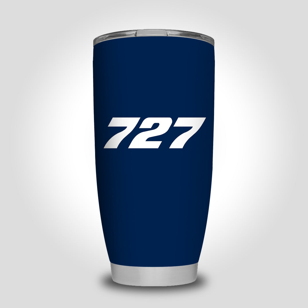 727 Flat Text Designed Tumbler Travel Mugs