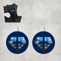 Thumbnail for Supermen of The Skies (Sunrise) Designed Wooden Drop Earrings