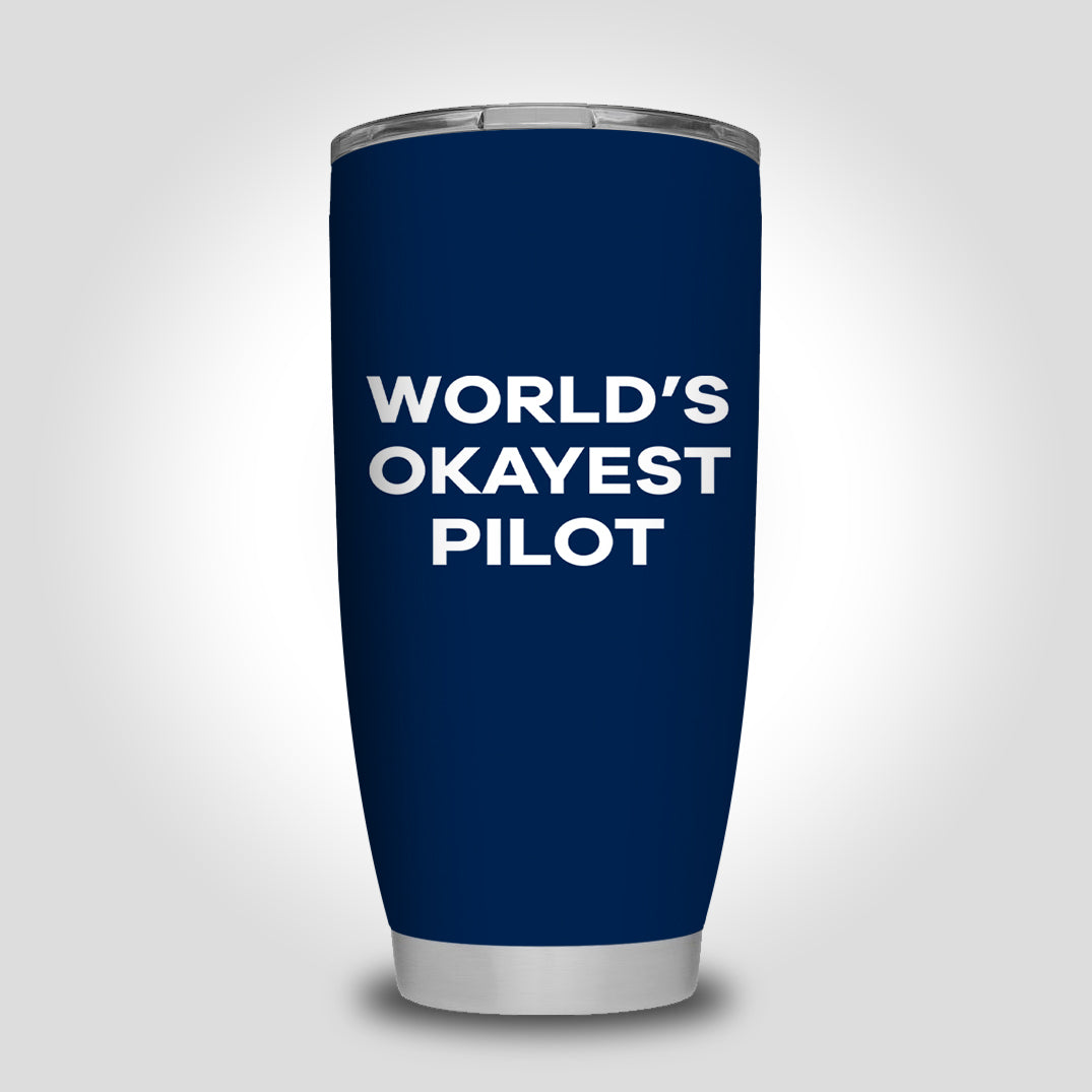 World's Okayest Pilot Designed Tumbler Travel Mugs