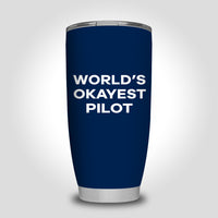 Thumbnail for World's Okayest Pilot Designed Tumbler Travel Mugs
