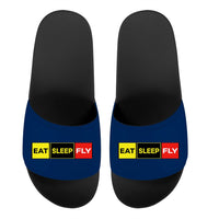 Thumbnail for Eat Sleep Fly (Colourful) Designed Sport Slippers