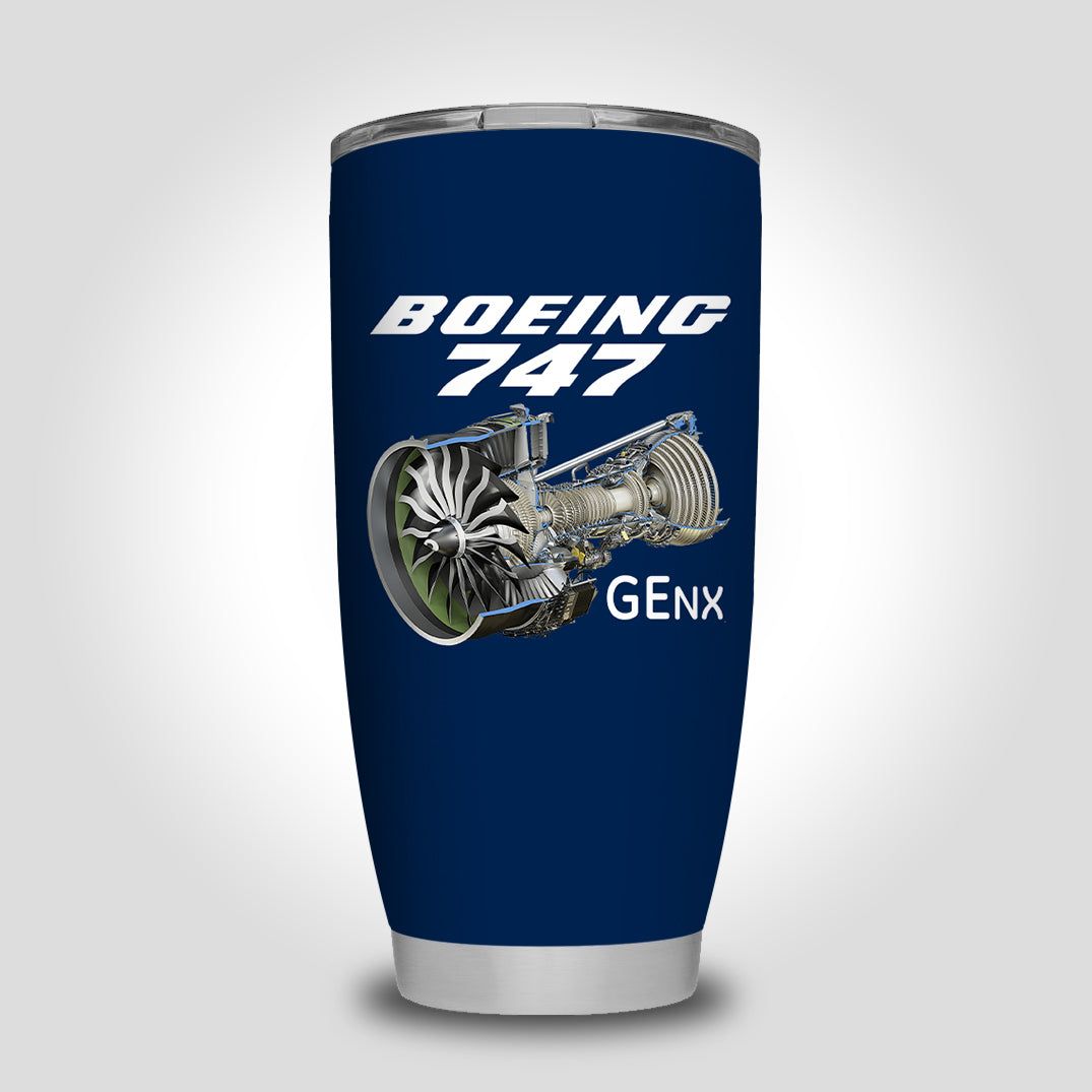 Boeing 747 & GENX Engine Designed Tumbler Travel Mugs