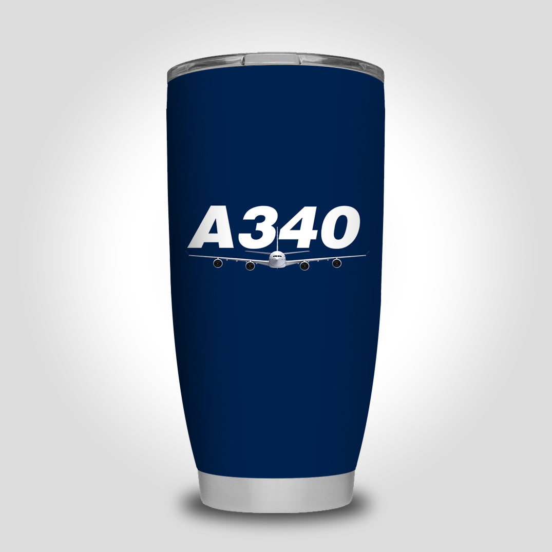 Super Airbus A340 Designed Tumbler Travel Mugs