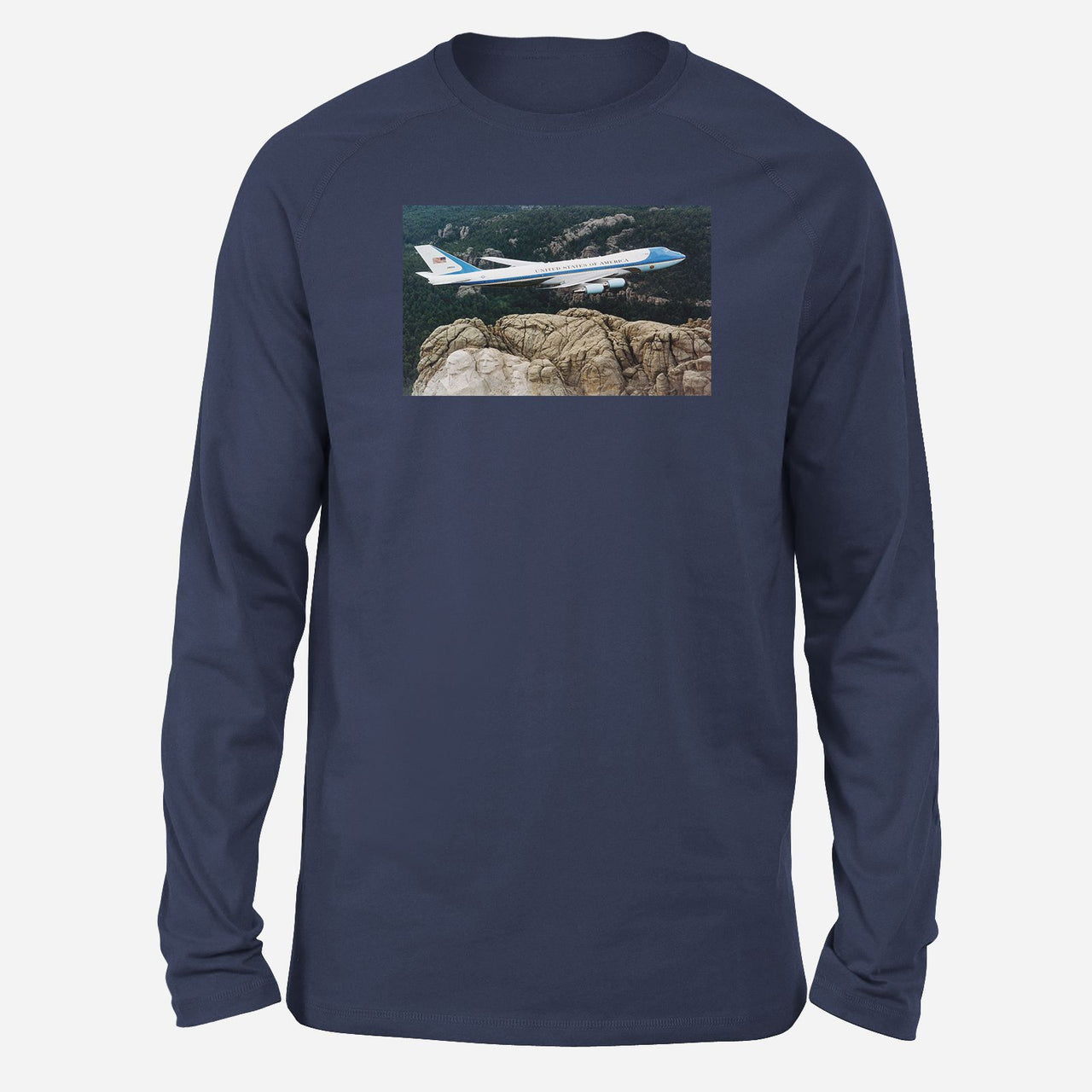 Cruising United States Of America Boeing 747 Designed Long-Sleeve T-Shirts