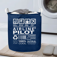 Thumbnail for Airline Pilot Label Designed Laundry Baskets