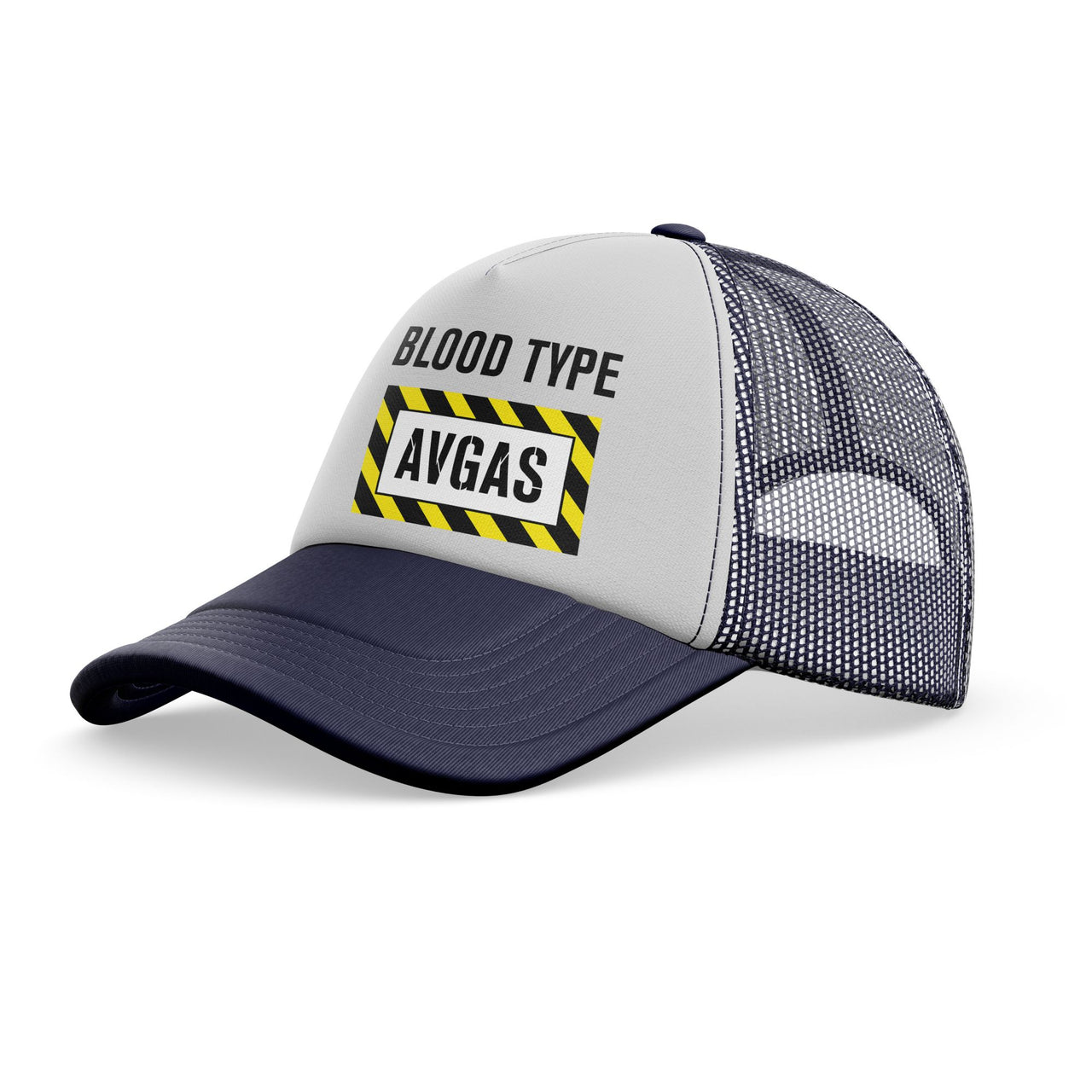 Blood Type AVGAS Designed Trucker Caps & Hats