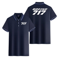 Thumbnail for Boeing 717 & Text Designed Stylish Polo T-Shirts (Double-Side)