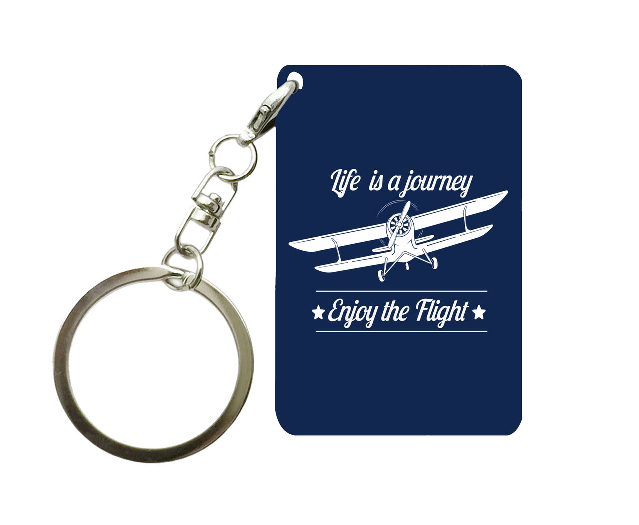 Life is a journey Enjoy the Flight Designed Key Chains