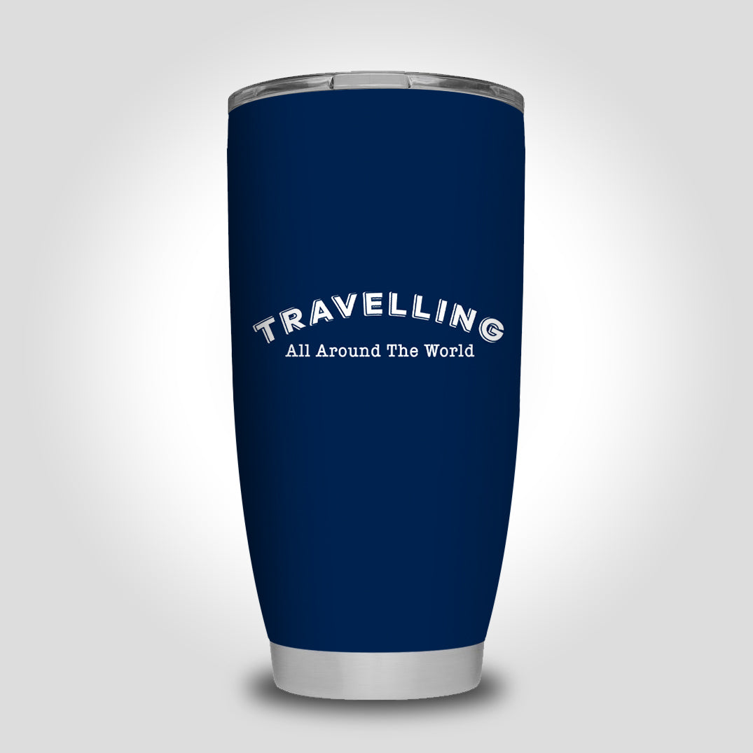 Travelling All Around The World Designed Tumbler Travel Mugs