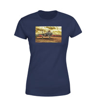 Thumbnail for Fighter Jet 35 at Airbase Designed Women T-Shirts