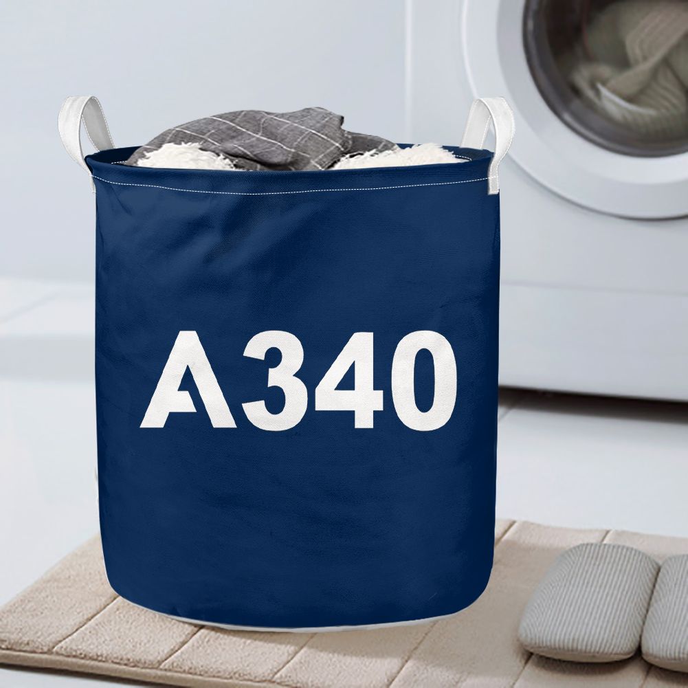 A340 Flat Text Designed Laundry Baskets