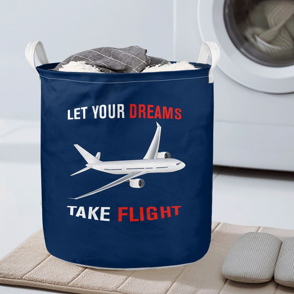 Let Your Dreams Take Flight Designed Laundry Baskets